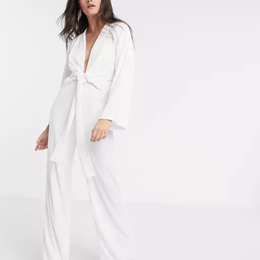 Pretty Lavish White Sequin Jumpsuit